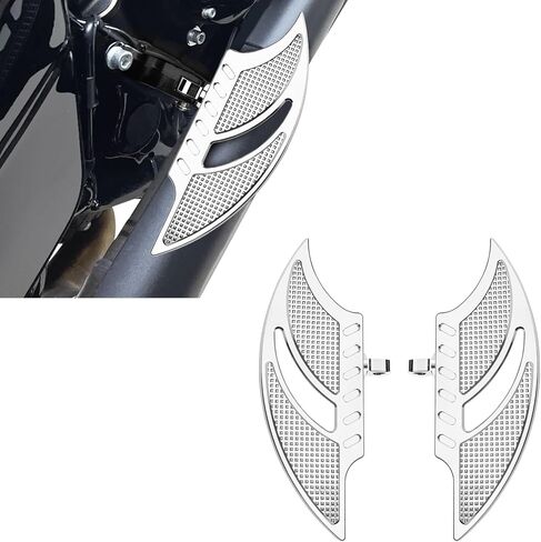 لوحات ركاب دراجة نارية واسعة | الأوتاد الأمامية للأقدام الخلفية في Harley Touring Road King و Road Glide و Street Glide و Electra Glide و Sportster و Dyna و Chrome و Batwing Style in Kuwait