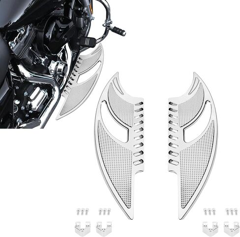 لوحات ركاب دراجة نارية واسعة | الأوتاد الأمامية للأقدام الخلفية في Harley Touring Road King و Road Glide و Street Glide و Electra Glide و Sportster و Dyna و Chrome و Batwing Style in Kuwait