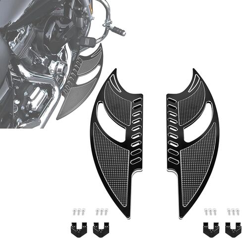 لوحات ركاب دراجة نارية واسعة | الأوتاد الأمامية للأقدام الخلفية في Harley Touring Road King و Road Glide و Street Glide و Electra Glide و Sportster و Dyna و Chrome و Batwing Style in Kuwait