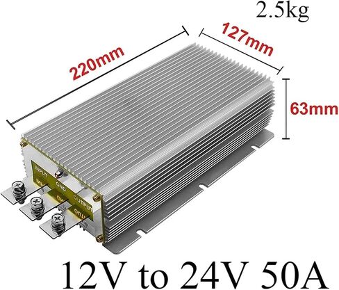 1pc 12v إلى 24v 40a 50a 60a 80a 100a 150a 200a Boost Power Converter منظم الجهد (12 فولت إلى 24 فولت) in Kuwait
