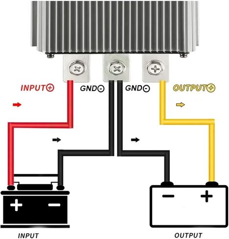 1pc 12v إلى 24v 40a 50a 60a 80a 100a 150a 200a Boost Power Converter منظم الجهد (12 فولت إلى 24 فولت) in Kuwait