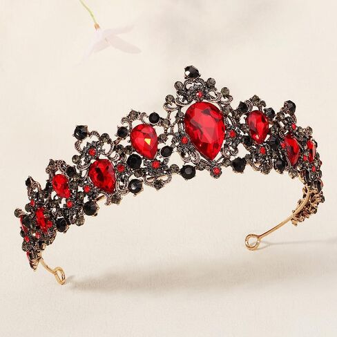 JWICOS Vintage Crystal Headband Tiara Baroque Rhinestone Headband Crown for Women and Brides Bridal Hair Accessories for Halloween Costume Party Wedding Prom Pageant (Purple) in Saudi Arabia