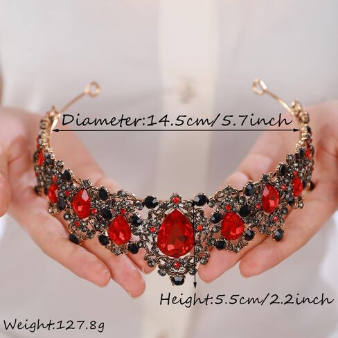 JWICOS Vintage Crystal Headband Tiara Baroque Rhinestone Headband Crown for Women and Brides Bridal Hair Accessories for Halloween Costume Party Wedding Prom Pageant (Purple) in Saudi Arabia