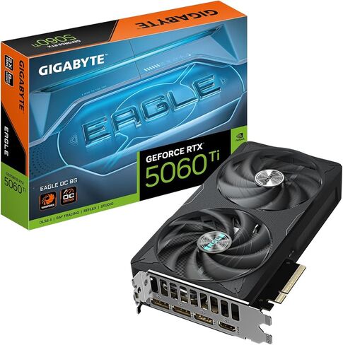 GIGABYTE GeForce RTX 5060 Ti Gaming OC 8G Graphics Card, 8GB 128-bit GDDR7, PCIe 5.0, WINDFORCE Cooling System, GV-N506TGAMING OC-8GD Video Card in Kuwait