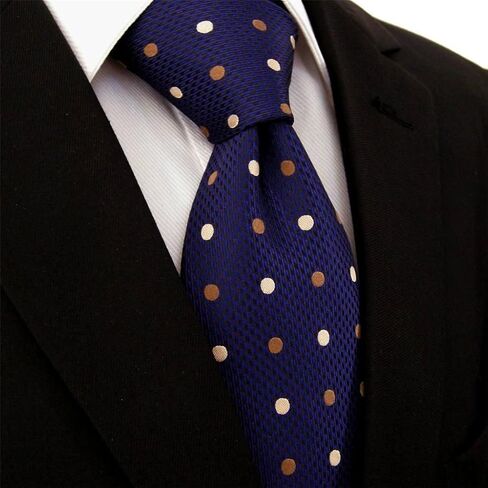 تعادل الرجال التنفيذيين المتعددين للألوان اليدوية ، والأزرق والأبيض والذهبي ، والبولكا دوت 100 ٪ in Saudi Arabia