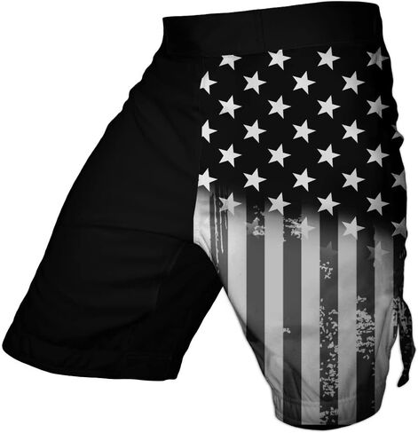 سلسلة العلم الأمريكي للرجال MMA BJJ Cross Train Rash Shorts SPAT NO GI SET 2 PCS - مجموعة تجريب الزي in Kuwait