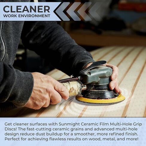 Sunmight Ceramic Film 6" 240G Grip Multi Hole Disc, 76512, 50 Discs in Kuwait