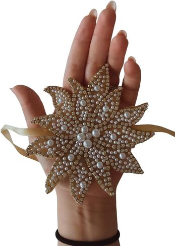 Henna Night Hand Wrap khena pech for Afghan Persian Weddings - Bridal and Groom Hand Covering for Traditional Henna Ceremony (2 hand wraps) (Green) in Saudi Arabia