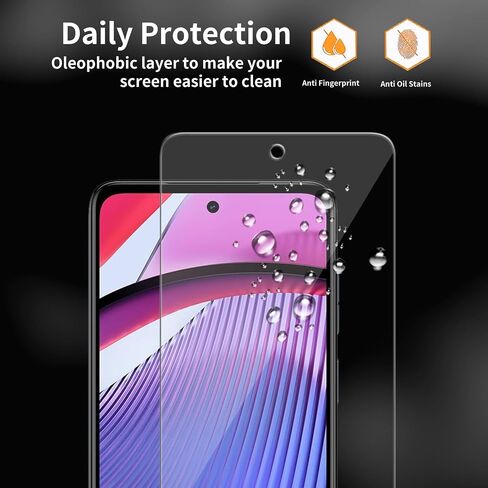 3 Pack for Motorola Moto G 5G (2024) / XT2417 Tempered Glass Screen Protector, Scratch-Proof, Bubble-Free,HD Transparent, 9H Hardness,Bubble Free,Case Friendly in Saudi Arabia