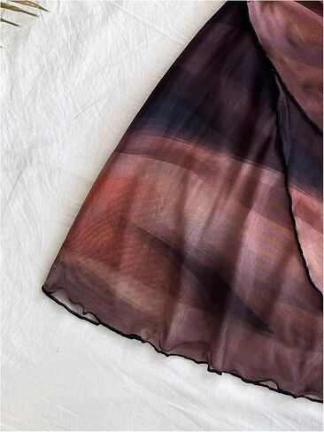 Verdusa Women's Plus Size Dresses Cocktail Halter Ombre Backless Layered Asymmetrical Dress in Saudi Arabia