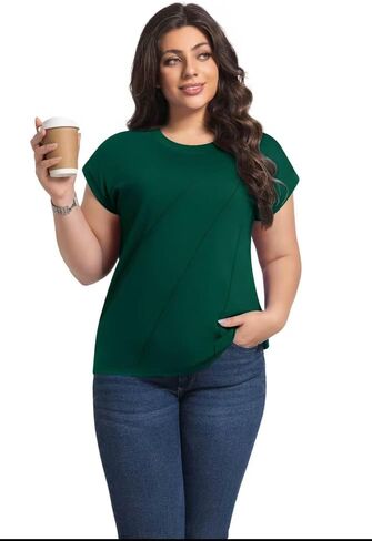 Summer t Shirts for Women Tee Women's Short Sleeve Tops Womens Tops Dressy Casual Top 2025 Blouses Shirt Women's Clothing in Kuwait