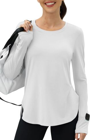 KevaMolly Workout Tops for Women Long Sleeve UPF 50+ UV Protection Sun Shirt Lightweight Quick Dry Rash Guard Hiking Shirts in Saudi Arabia