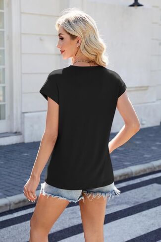 Summer t Shirts for Women Tee Women's Short Sleeve Tops Womens Tops Dressy Casual Top 2025 Blouses Shirt Women's Clothing in Kuwait