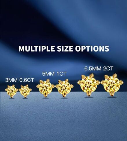 أقراط مسمار مويسانيت ، أقراط Dragon Claws ، D Round Round Cut VVS1 Diamond 925 Sterling Silver Plated ، هدية فاخرة in Kuwait