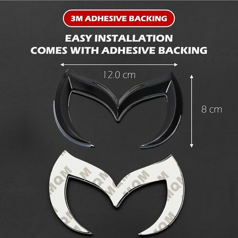 Rear Trunk Evil M Emblem Logo Decor Badge Decal Compatible with Full Range of Mazzda 3 6 CX MX Miata, etc (Black) in Kuwait