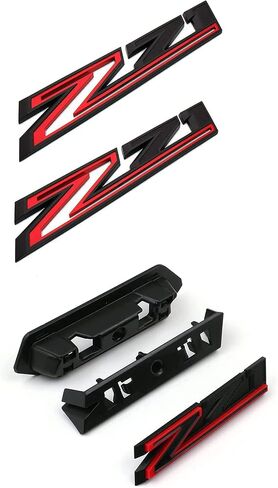 (Set of 3) 2Pc 2019-2021 Z71 Emblem 84632695 Fender Badge Nameplate Plus 1Pc 2019-2021 Grille Z71 Emblem Front Bowtie Badge 84384428 Replacement for Silverado 1500 HD 2500 HD (Matte Black) in Saudi Arabia
