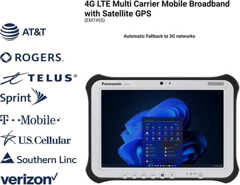 تاف بوك باناسونيك G1، FZ-G1 MK5، تابلت متين، انتل كور i5-7300U، ذاكرة الوصول العشوائي 8 جيجا، 256 جيجا اس اس دي، باركود ثنائي الأبعاد، الجيل الرابع ال تي اي، ويندوز 11 برو (متجدد)، فضي in Saudi Arabia