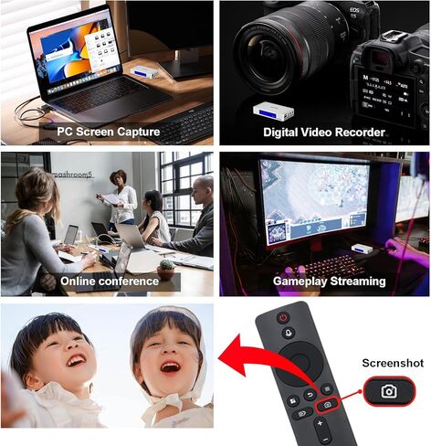 4K HDMI Video Recorder with Analog to Digital Converter, RCA/CVBS for VHS, VCR, DVR, DVD, Hi8, Mini DV, Camcorder, Cassette, Gaming Consoles, Easy to use, No PC Needed, AV to HDMI Adapter in Kuwait