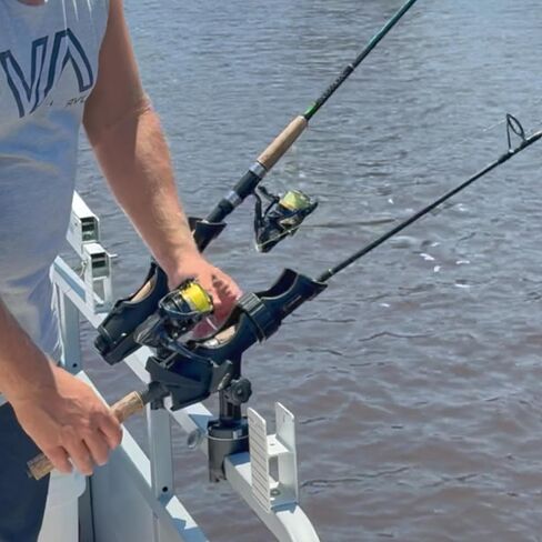 HITORHIKE Fishing Rod Holder Universal Fit Kit Allows for 360-degree Adjustment Kayak Fishing Boat Powerlock Rod Holder in Kuwait