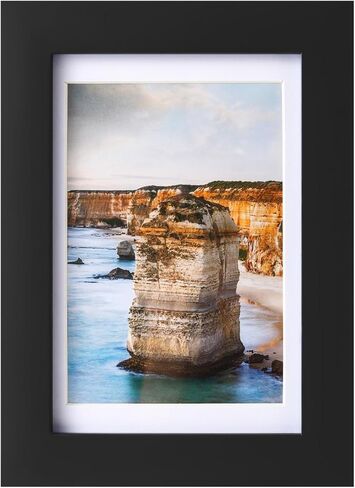 Wyooxoo 4x6 إطار صورة مصنوع من إطار صورة الخشب الصلب صور 3.5x5 مع حصيرة أو 4x6 بدون حصيرة لعرض أعلى أو جدار ، أزرق داكن ، 1 حزمة in Kuwait