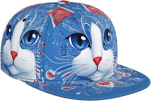 Baseball Cap Christmas Flat Brim Snapback Hat Men Women Hip Hop Cap Adjustable Trucker Hat for Adult Unisex in Kuwait