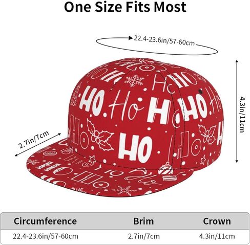 Baseball Cap Christmas Flat Brim Snapback Hat Men Women Hip Hop Cap Adjustable Trucker Hat for Adult Unisex in Kuwait