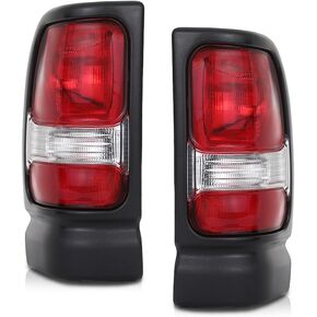 PIT66 Tail Lights Assembly Compatible with Dodge Ram 1500 2500 3500 Truck 1994-2002 Rear Lights Brake Lamps Drive & Passenger Side, Left&Right, 94-02 Left&Right（Red Lens） Luz Trasera in Kuwait