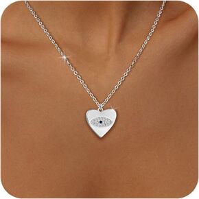 قلادة من الذهب البريسو مكتنزة للنساء 14 كيلو بايت/الفضة مطلية سلسلة تبديل قلادة قلادة قلادة قلادة قلادة قلادة شريرة العيون القلادة للنساء in Kuwait