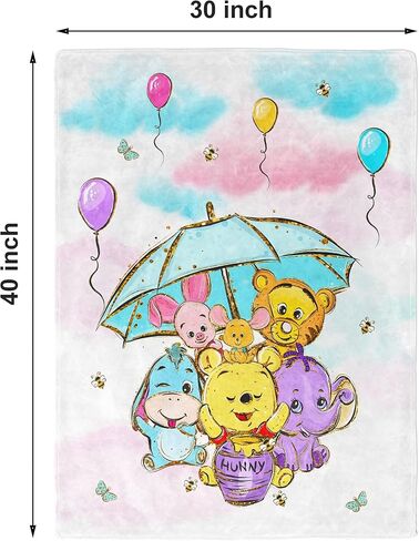 UNIQUE Pink Elephant Ultra Soft Fleece Baby Blanket 30x40in, Cute Elephant Baby Blanket, Girl in Saudi Arabia