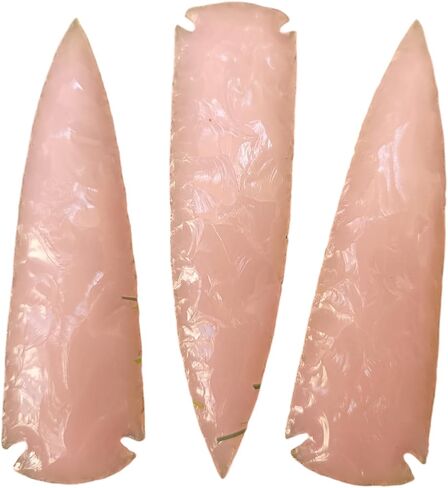 Luck Agate Rose Quartz Obsidian Arrowhead و Natural Crystal and Healing Flint Rock Arrow Head 4 بوصة in Saudi Arabia