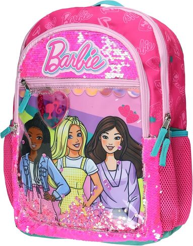 Barbie Backpack Barbie and Friends 16" Sequin with Tech Sleeve School Bookbag in Saudi Arabia