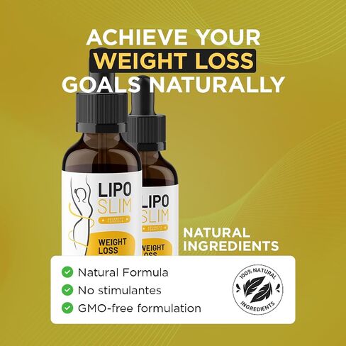 Official Drops - Daily Liquid Supplement - Advanced Formula for Natural Metabolism & Energy Support, LipoSlim for Overall Health & Wellness. One 60ml Bottle for 1 Month in Saudi Arabia