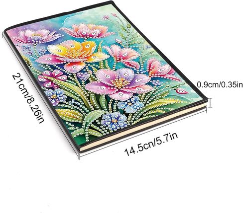 DCIDBEI 2 Pack Diamond Painting Notebooks Dog Cat A5 Blank Diamond Painting Notebook Diamond Art Notebooks Sketchbook Diary Diamond Art Journals Student Office School Supplies (50 Sheets) in Kuwait