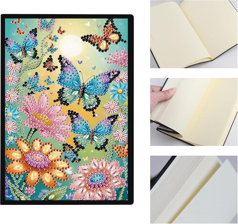 DCIDBEI 2 Pack Diamond Painting Notebooks Dog Cat A5 Blank Diamond Painting Notebook Diamond Art Notebooks Sketchbook Diary Diamond Art Journals Student Office School Supplies (50 Sheets) in Kuwait