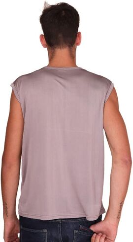 Forever Angel Men's 100% Silk Stretchy Muscle Tank Top Gym Training Shirt in Saudi Arabia