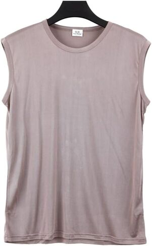 Forever Angel Men's 100% Silk Stretchy Muscle Tank Top Gym Training Shirt in Saudi Arabia