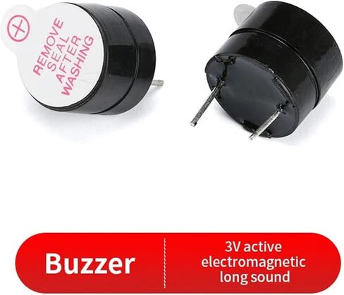 10pcs 3V 3.3V 5V 12V 24V طنانة نشطة مغناطيسية طويلة نغمة صافرة مستمرة 12 مم 9.5 ملم صاخب بيزو نشط/سلبي (12095-3V-Active) in Kuwait