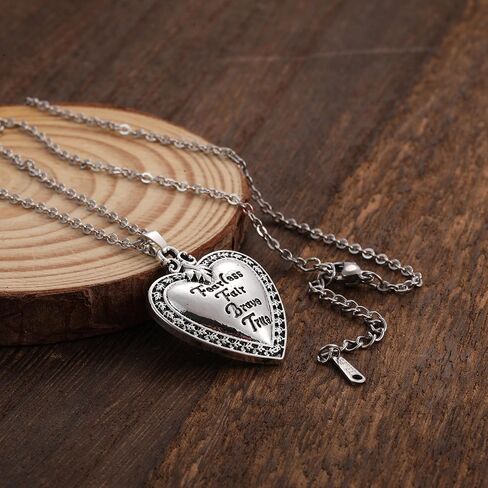 Fearless Fair Brave and True Necklace Princess Heart Pendant Necklace for Women Halloween Snow Costume Gift in Saudi Arabia