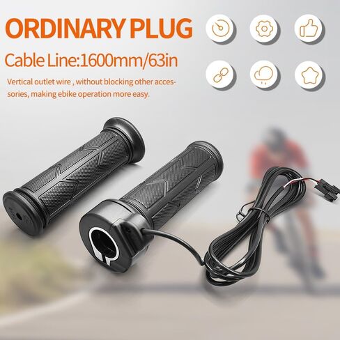 Ebile Full Twist Throttle WUXING 192X Electric Bicycle Right Handle Throttle Waterproof/SM Connector for E Bike or Electric Scooter (SM Plug) in Saudi Arabia