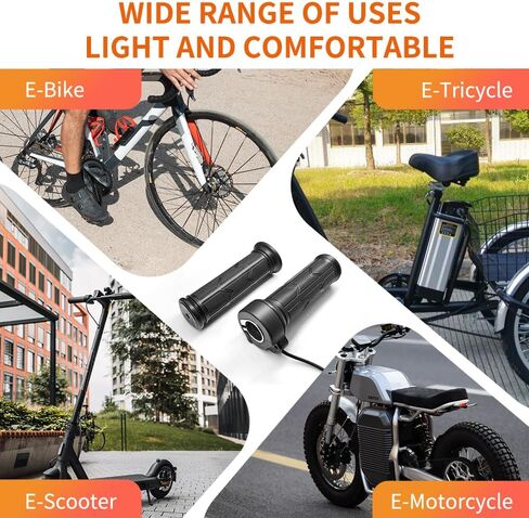 Ebile Full Twist Throttle WUXING 192X Electric Bicycle Right Handle Throttle Waterproof/SM Connector for E Bike or Electric Scooter (SM Plug) in Saudi Arabia