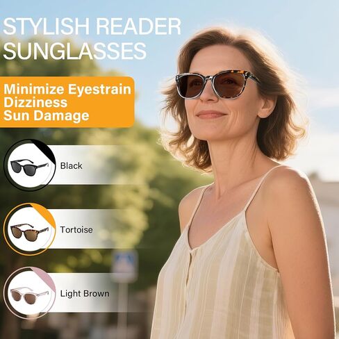 قراءة النظارات الشمسية للنساء ، قراءات Sun Cateye العدسة الكاملة مع القراء في الهواء الطلق نظارة شمسية UV400 الحماية in Kuwait