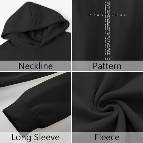 Christian Hoodies for Men Inspirational Religious Faith Cross Sweatshirts Vintage Bible Verse Graphic Hoodie Pullover in Saudi Arabia