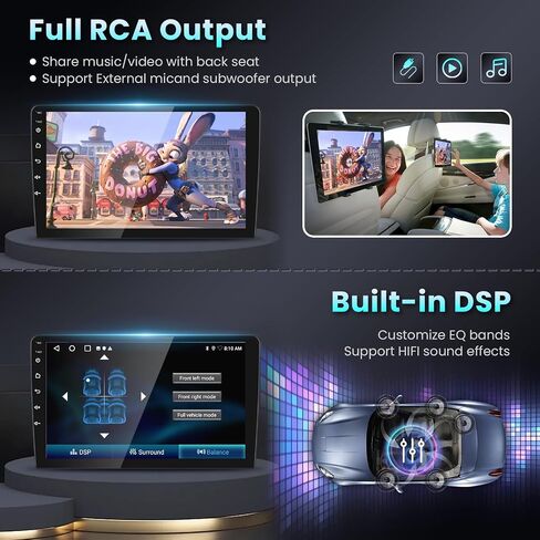 راديو 8Core 6G 128G لسيارة Toyota Corolla 2009-2013 ستيريو مع CarPlay لاسلكي/Android Auto/WiFi/9 بوصة 1280x720P QLED لمس/DSP 46EQ/BT 5.0/FM/RDS/59 UIs/MirrorLink/AHD كاميرا احتياطية in Saudi Arabia
