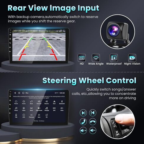 راديو 8Core 6G 128G لسيارة Toyota Corolla 2009-2013 ستيريو مع CarPlay لاسلكي/Android Auto/WiFi/9 بوصة 1280x720P QLED لمس/DSP 46EQ/BT 5.0/FM/RDS/59 UIs/MirrorLink/AHD كاميرا احتياطية in Saudi Arabia