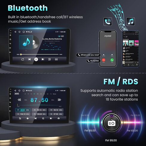 راديو 8Core 6G 128G لسيارة Toyota Corolla 2009-2013 ستيريو مع CarPlay لاسلكي/Android Auto/WiFi/9 بوصة 1280x720P QLED لمس/DSP 46EQ/BT 5.0/FM/RDS/59 UIs/MirrorLink/AHD كاميرا احتياطية in Saudi Arabia
