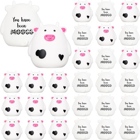 cholemy 50 مجموعة شكرًا لك هدايا بقرة ملهمة لقد تم Mooed لعبة الحمام Moo Moo Cows هدية تقدير الموظف لزملاء العمل في المزرعة وحفلات البقر وحفلات استقبال المولود الجديد هدية عيد الميلاد للطلاب in Saudi Arabia
