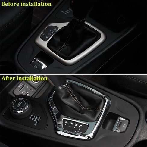 JeCar Red Gear Shift Panel Trim Cover Interior Accessories for Jeep Cherokee 2014-2018 in Saudi Arabia