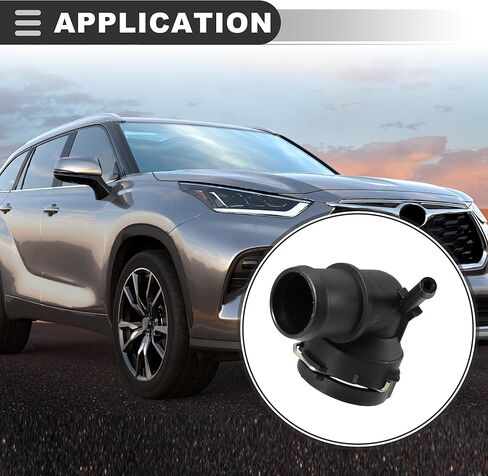 Motoforti Engine Coolant Hose Connector, for Volkswagen Jetta 1.9L DIESEL A/T GL TDI Sedan 2005,Plastic,Black in Saudi Arabia