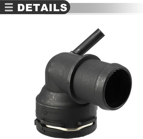 Motoforti Engine Coolant Hose Connector, for Volkswagen Jetta 1.9L DIESEL A/T GL TDI Sedan 2005,Plastic,Black in Saudi Arabia