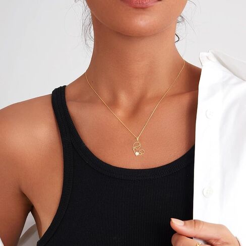 DOVRAN 14K Solid Gold Mother Necklace for Women Real Yellow Gold Mother Love Pendant Jewelry Mother's Day Gifts for Wife Mom Grandmother in Saudi Arabia